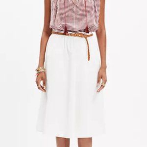 BNWT MADEWELL WHITE SIDEWALK MIDI SKIRT - XS